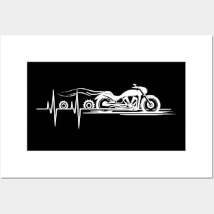 Sport Motorcycle Heartbeat Posters and Art